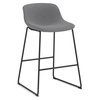 Officesource Willow Collection Cafe Height Bistro Stool with Black Sled Base 06WI2JLSFGR